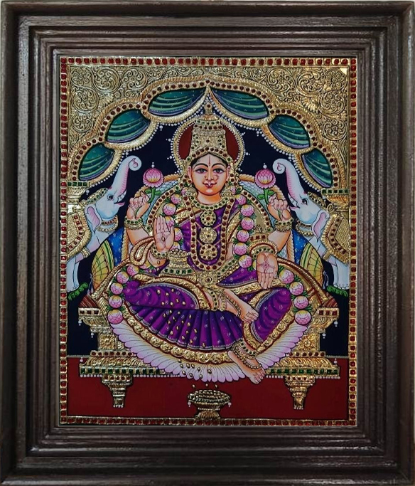 Gajalakshmi Antique thanjavur painting